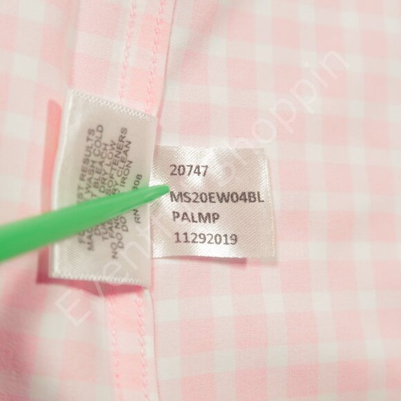 Peter Millar Shirt Mens L Pink Summer Comfort Plaid Natural Touch Winston - Picture 6 of 6